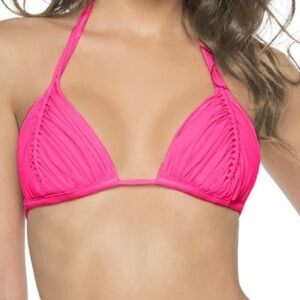 PQ Isla Triangle bikini top size S NWT in Hot Pink